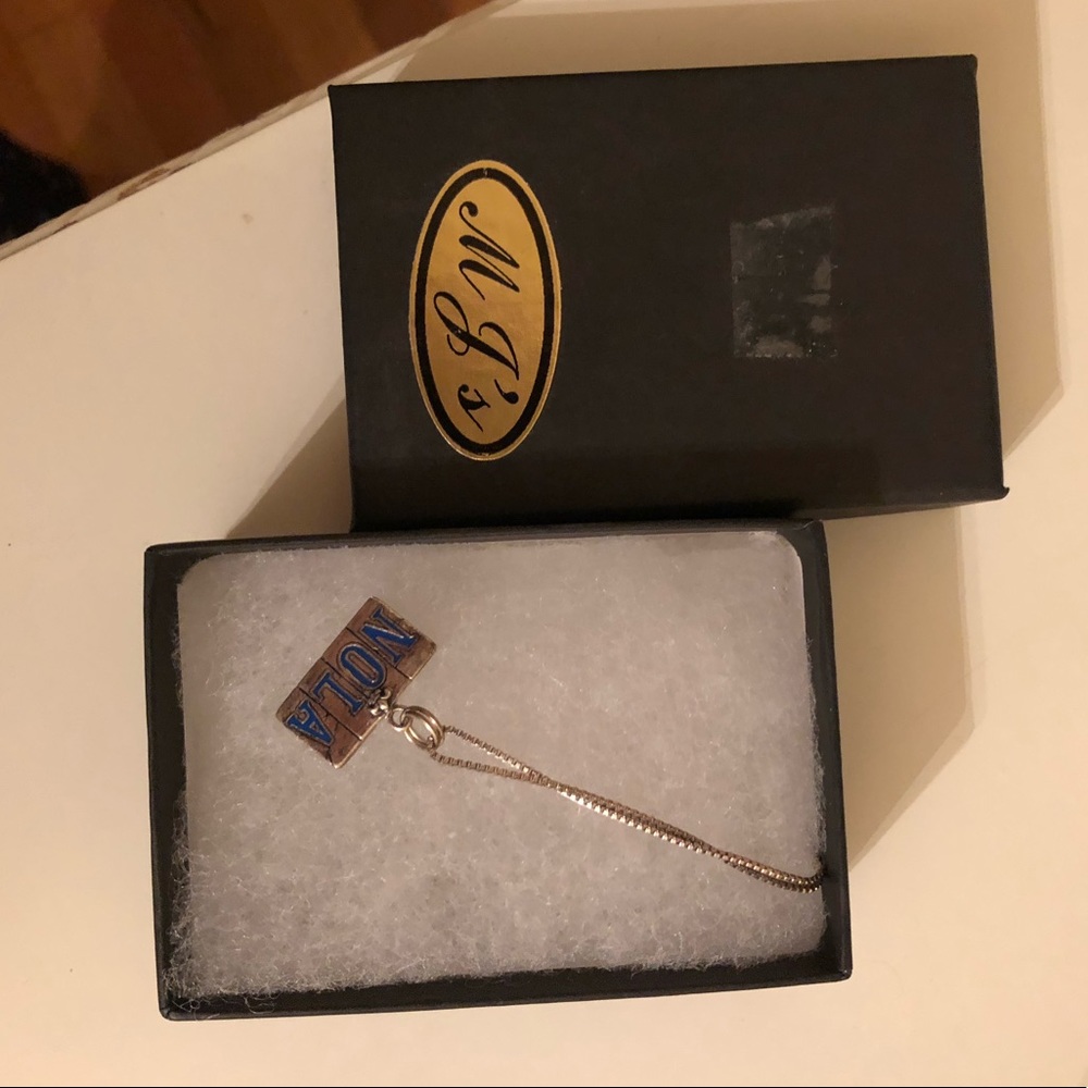 New worn NOLA street tile pendant necklace